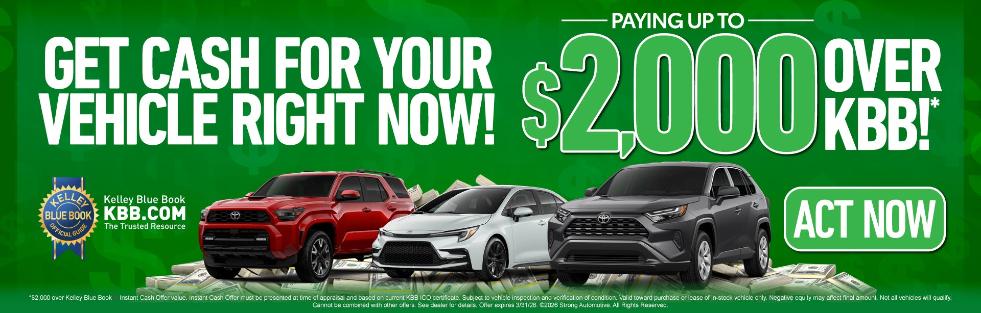 GET CASH FOR YOUR VEHICLE RIGHT NOW! PAYING UP TO $2,000 OV